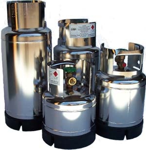 Stainless Steel Gas Cylinders of various sizes